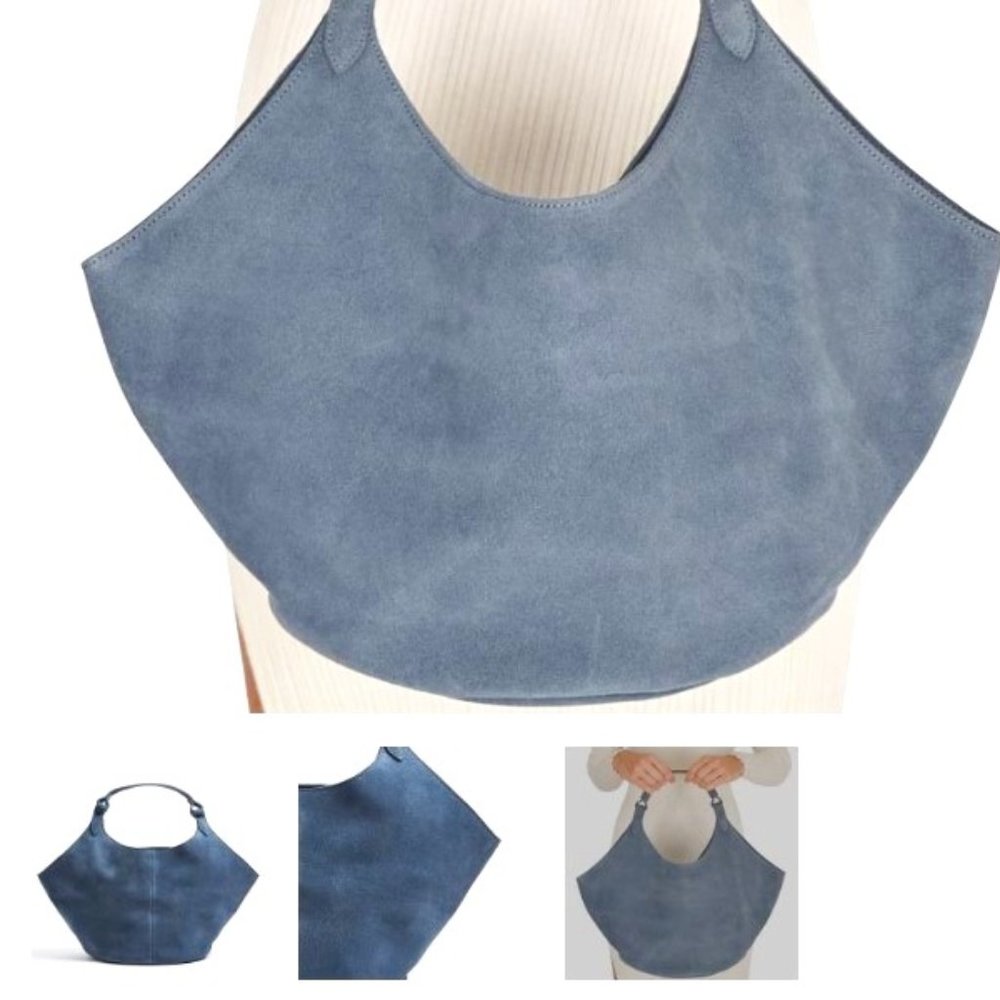 M.I.L.A Luxury "Emma" Suede Hobo style bag - Color:  DENIM